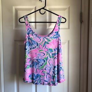 Lilly Pulitzer PJ Knit Ruffle Tank Top